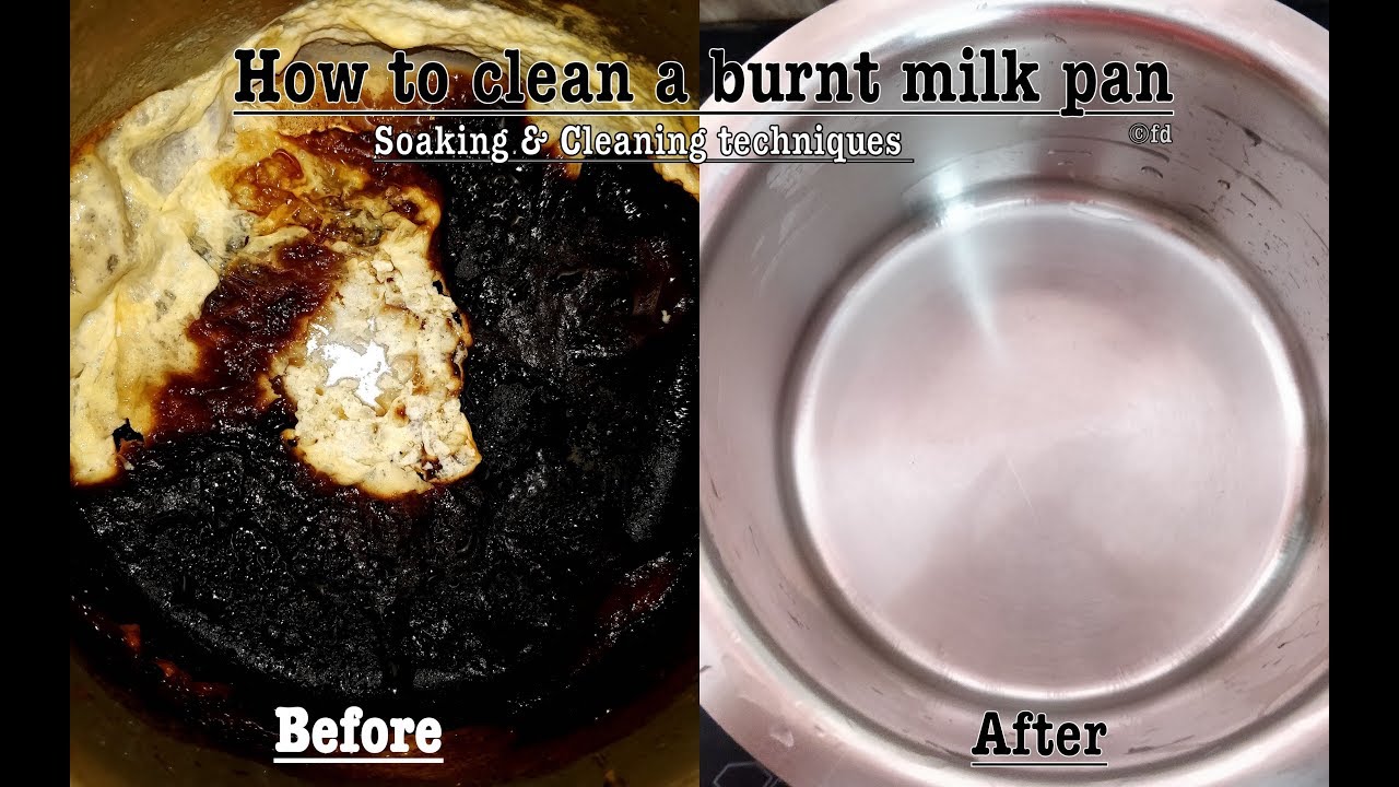 How To Clean Burnt Milk Pan In 10 Minutes| Easy Soaking And Scrubbing Techniques| Fathima Danton