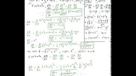 Chain rule for functions of two variables with one independent variable #2