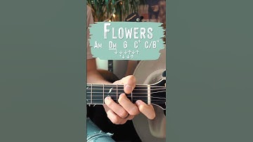 Thumbnail of Flowers Miley Cyrus Guitar Lesson // Flowers Guitar Tutorial #Shorts