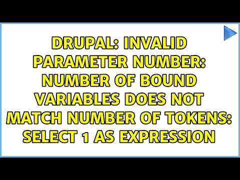 Invalid parameter number: