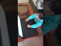 Baby Shree Gouri playing with Laptop  on 18/11/22