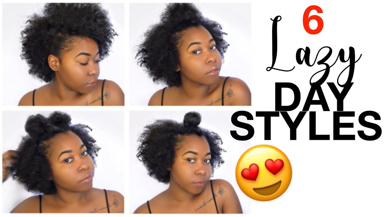 6 Lazy Day Hairstyles For Short Medium Natural Hair Quick Easy Kinzey Rae
