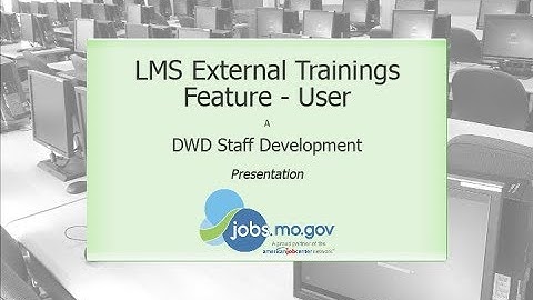 LMS Basics - External Training Addition User Guide