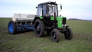 картинка: МТЗ 82 1 и СЗ 3 6  ,подкормка озимых