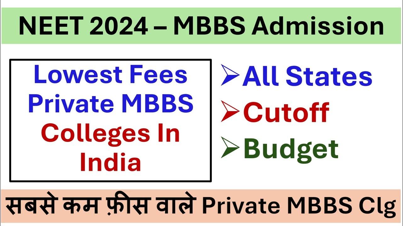 neet-2024-mbbs-admission-lowest-fees-private-mbbs-colleges-in-india