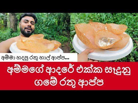 කාලෙකින් ගමේ ආපු හේෂිතට කන්න අම්මා උදේම හදපු රතු ආප්ප | Heshitha Bulathsinghala
