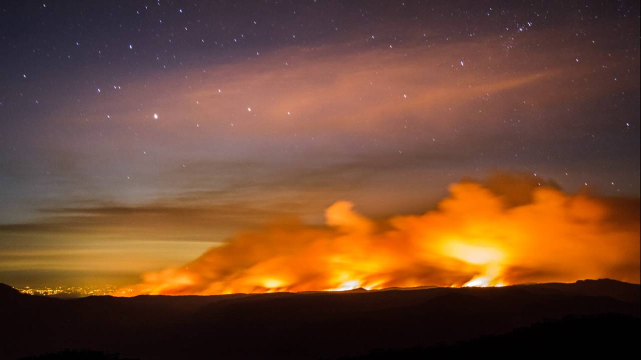 Hazard Reduction from Hat Hill, Blackheath