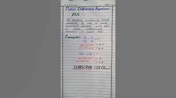 Partial Differential Equation, #definition #pde