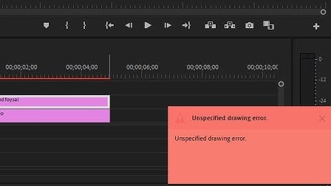 How to fixed unspecified drawing error, premiere Pro Unspecified drawing error.