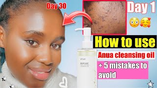 ✨HOW TO USE ANUA PORE CONTROL CLEANSING OIL +MISTAKE TO AVOID to prevent acne and breakouts