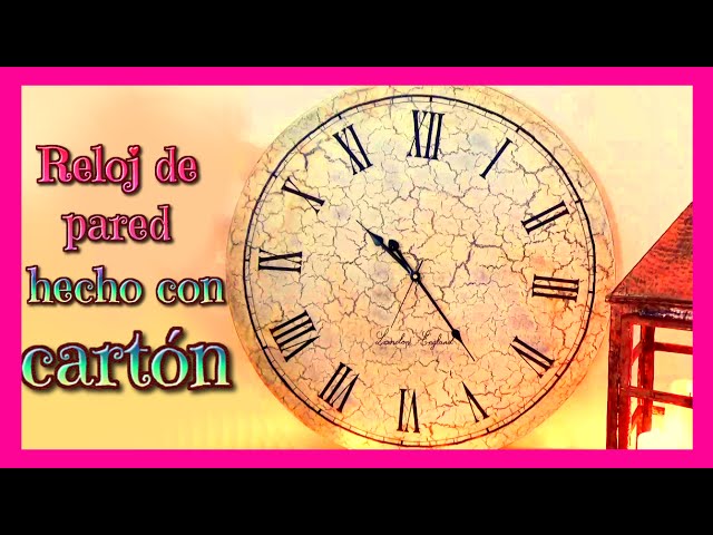 manualidades: Reloj de pared hecho con cartón y la tecnica del craquelado  Isa ❤️ - YouTube