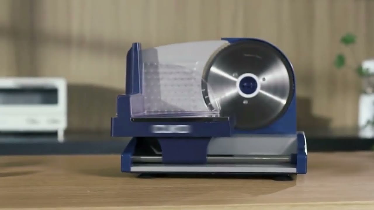 Easy to clean household 1-15mm thickness adjustment meat slicer with stainless steel blade