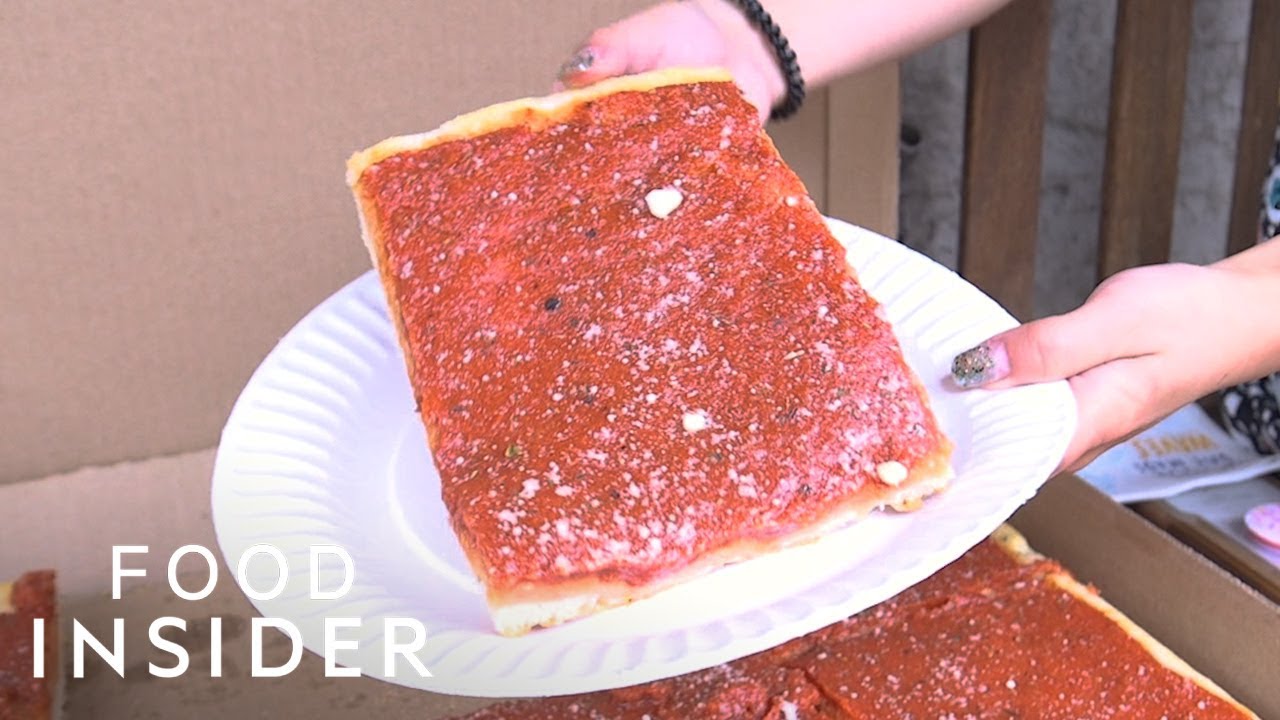 Does This Philadelphia Tomato Pie Count As Pizza Youtube