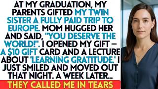 At My Graduation, My Parents Gave My Twin Sister a Trip to Europe—but Only Gave Me a $10 Gift Card