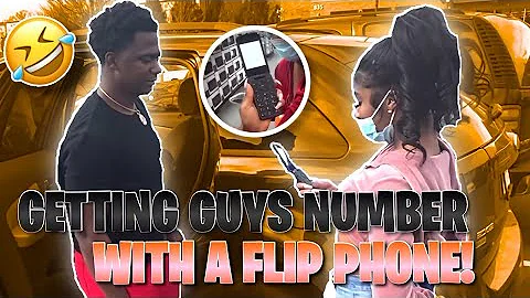 SOCIAL EXPERIMENT| GETTING GUYS NUMBER WITH A FLIP PHONE TO SEE THERE REACTION