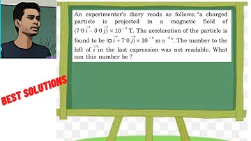 An experimenter’s diary reads as follows: “a charged particle is projected in a magnetic field of