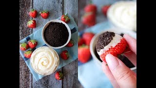 White Chocolate Oreo Cheesecake Dip For Fruit - Sweet Treat Sunday - By One Kitchen