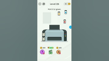 Braindom level 216||print it in green||tricky puzzle