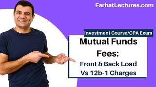 Mutual Fund Fees and Expenses explained: Front & back load Vs. 12b-1 charges. No Load Mutual funds.