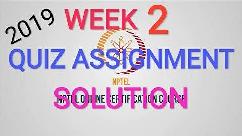 NPTEL | Programming, Data Structures And Algorithms Using Python |Week 2 Quiz Solutions