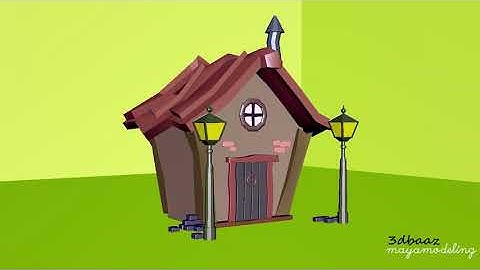 Stylized Fantasy House Modeling in Maya | Cartoon Cottage Environment | 3DBaaz