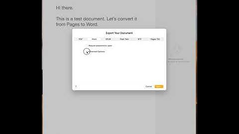 Export Word (.docx) file from Pages Application on a Mac