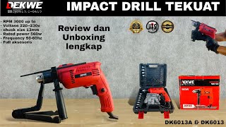 DEKWE DK6113 Impact Drill 13mm 530WATT Mesin Bor Listrik 13mm 530watt Kayu Besi Tembok Beton DK6113 5098