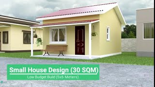 روعة👉 تصميم منزل صغير مساحته 30م مربع والمكون من:غرفة نوم، مطبخ، حمام وصالون👌👌👌
