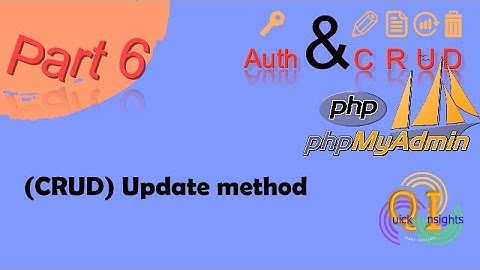 Auth & CRUD - (PHP&MySQL) - Part 6 - (CRUD) Update method | Tounsi