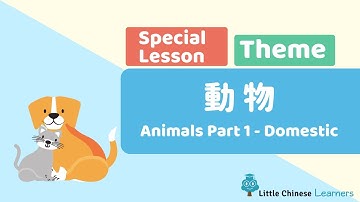 Kids Learn Mandarin – Animals 動物 Part 1 Domestic | Special Theme Lesson | Little Chinese Learners
