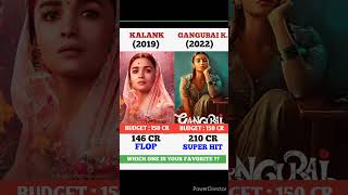 Kalank Vs Gangubai Kathiawadi Movie Comparison || Box Office Collection #shorts #leo #ramsetu