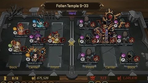 Unknown Knights: 9-33 (Hard) 675K CP | 3 STAR Clear