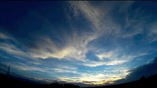 ::: Sky Time-lapse :::  Thunder cloud at golden sunset