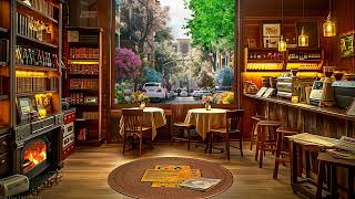 Relaxing Morning at Cozy Coffee Shop Ambience with Smooth Piano Jazz Instrumental Music for Work