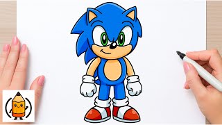 How To Draw Sonic The Hedgehog Easy Drawing Tutorial