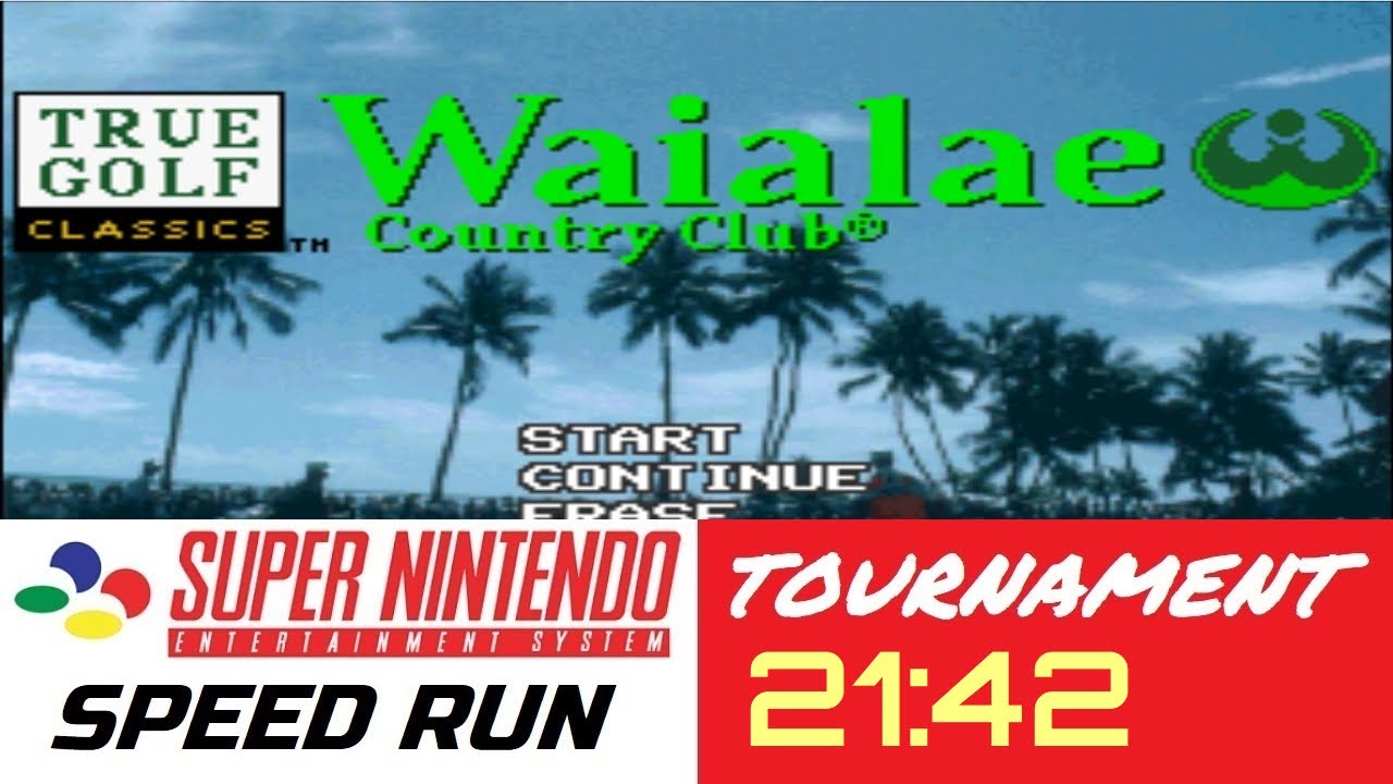 Speed Run [WR] - TGC: Waialae Country Club [SNES] - Tournament Play in 