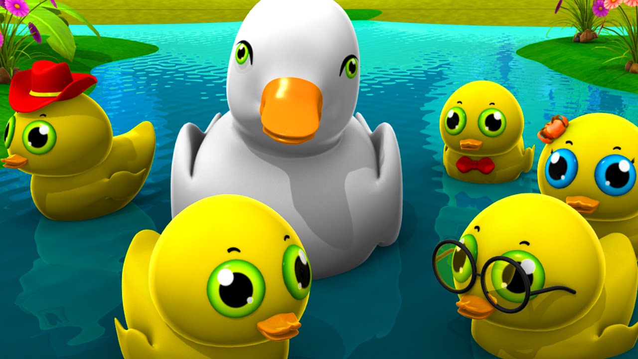 3D Five Little Ducks Went Out One Day - Children Nursery Rhymes I Baby ...