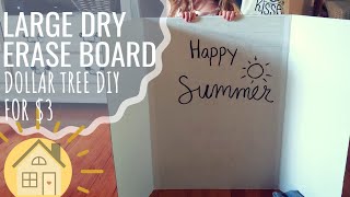 TUTORIAL: Easy $3 Large Dry Erase Board | Dollar Tree DIY | DIY Dry Erase Board