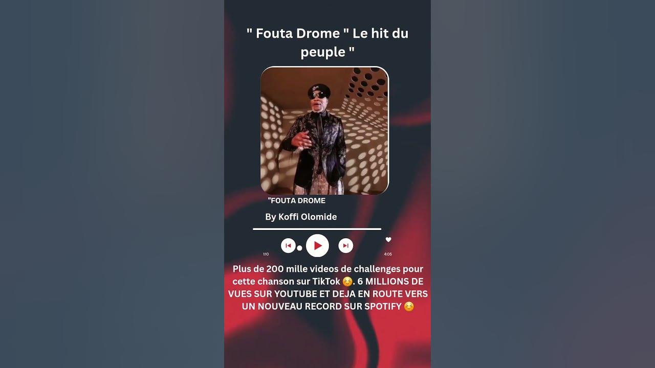 "FOUTA DROME " LE NOUVEAU TUBE DE LA LEGENDE KOFFI OLOMIDE #musiqueafricaine #koffiolomide