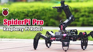 SpiderPi Pro: Hiwonder Hexapod Robot with AI Vision Robotic Arm Powered by Raspberry Pi 4B 4GB