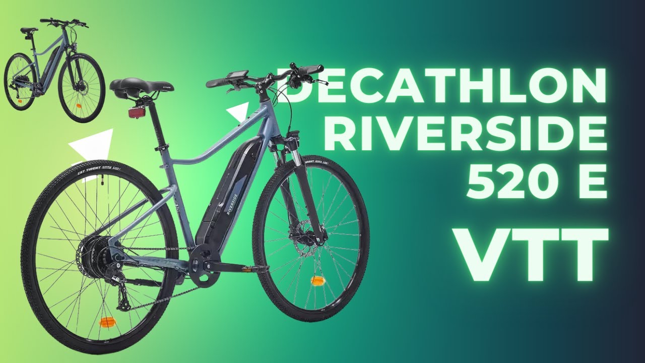 Vélo tout chemin électrique – cadre bas – Riverside 520 E vert