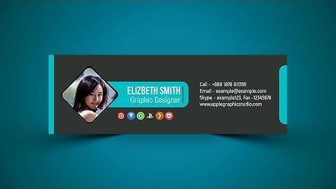 Professional Email Signature Design PSD - Photoshop Tutorial