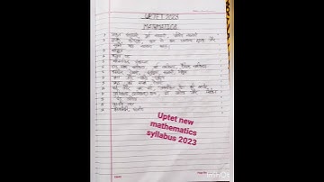 uptet new syllabus #mathmatics syllabus 2023