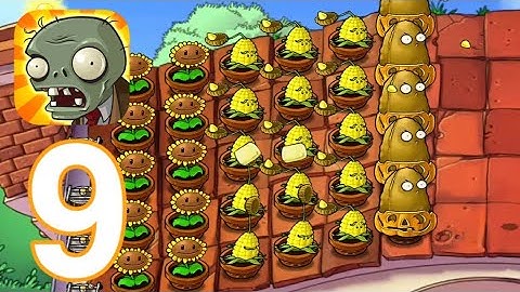 Plants vs Zombies | Gameplay Walkthrough Part - 9 - Roof 1-5 (IOS & Android)