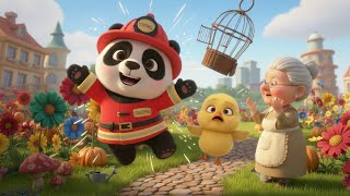 🐼  Ursulețul Pompier Costinel 🚒 | Aventură Animată și Melodie pentru Copii!! 🐥🎵