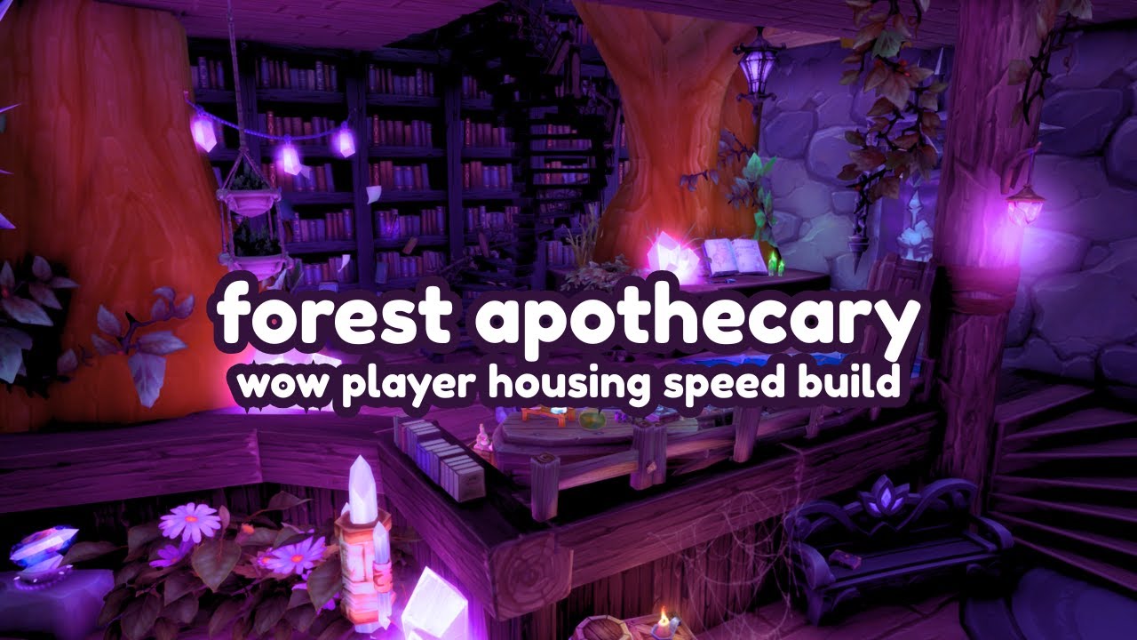 WoW Housing Speed Build | Forest Apothecary & Library🌿📖