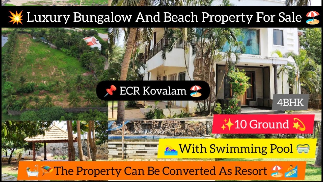 bungalow for sale ecr resorts chennai low price beach house for