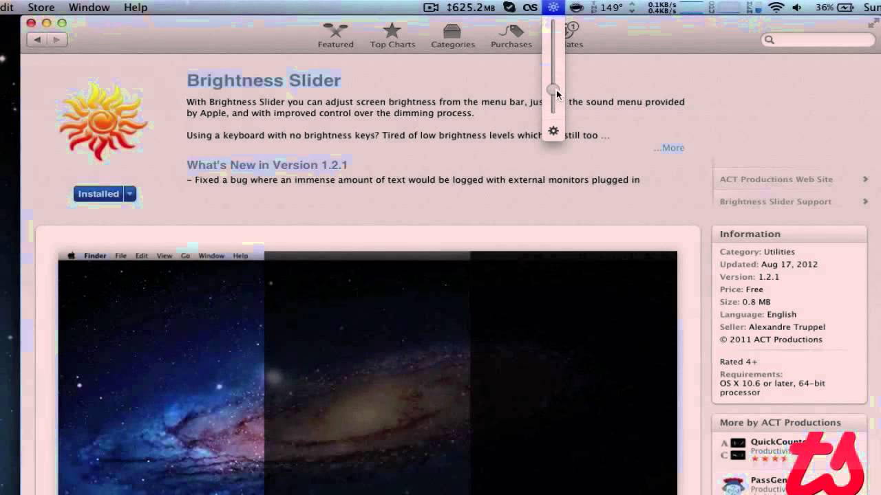 mac brightness slider