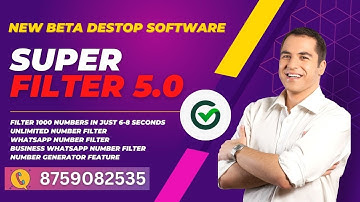 Super Filter 5.o | Fast Number Filter Checker Software | New Updated Version Anti-Blocking Issue