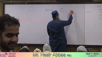 Lecture no 84   CAF 1   FAR 1   Sir Nasir Abbas
